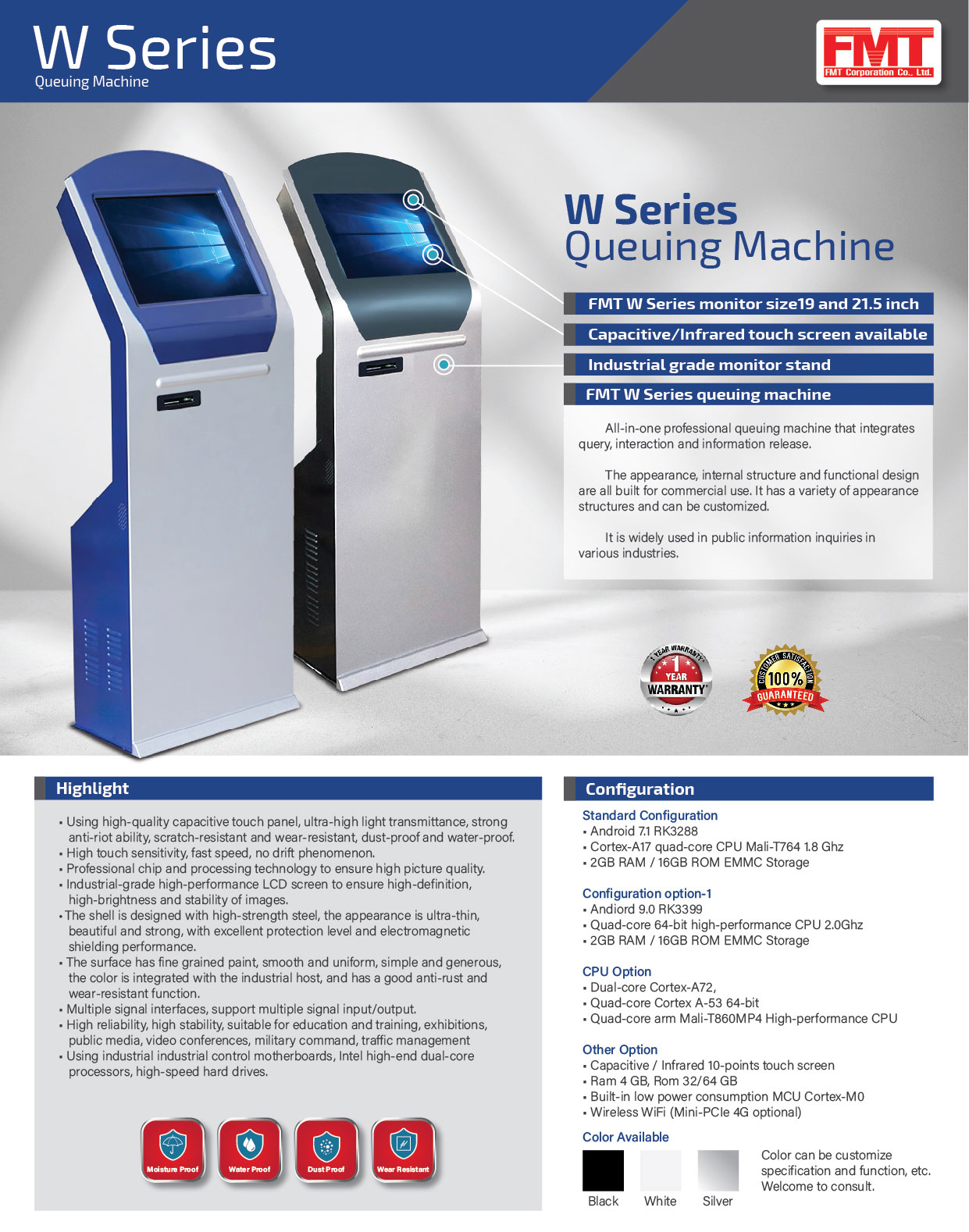 Queuing kiosk and queuing system